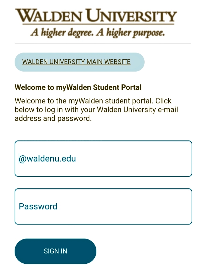 Walden University Student Portal Login