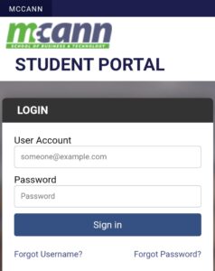 McCann Student Portal Login