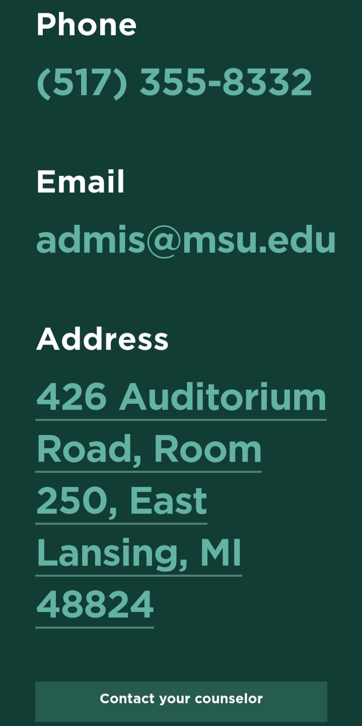 Michigan State University MSU Student Portal