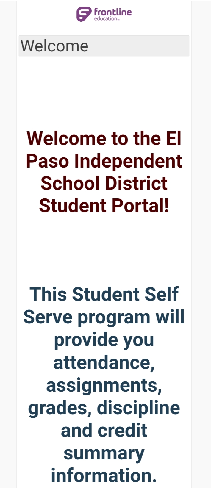 Episd Student Portal Login El Paso School