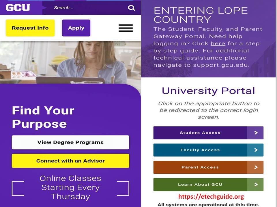 GCU Student Portal Login | Grand Canyon University Student Portal