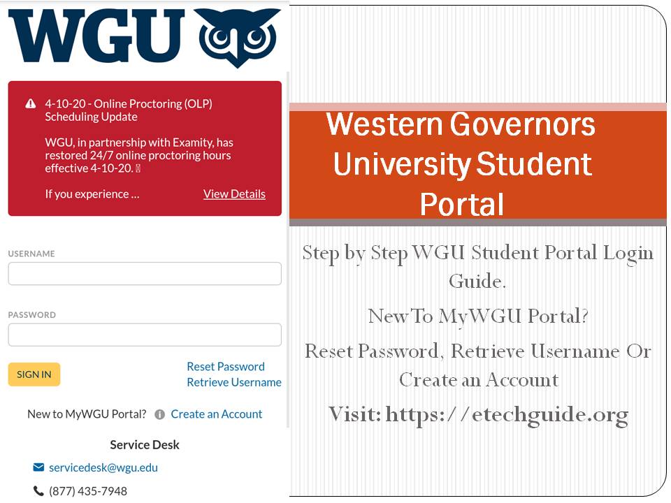 Western Governors University Login Online